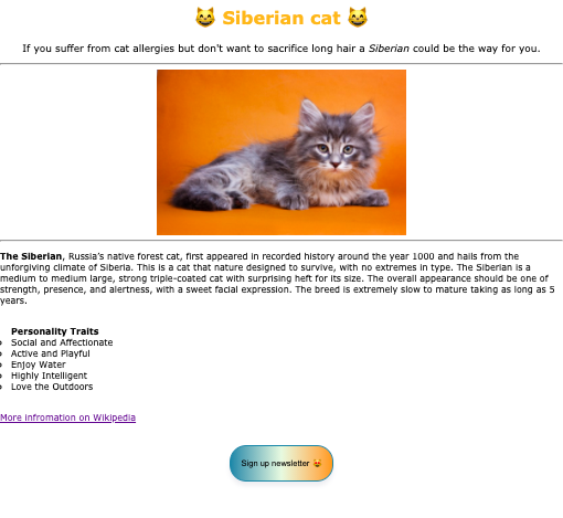 siberian cat